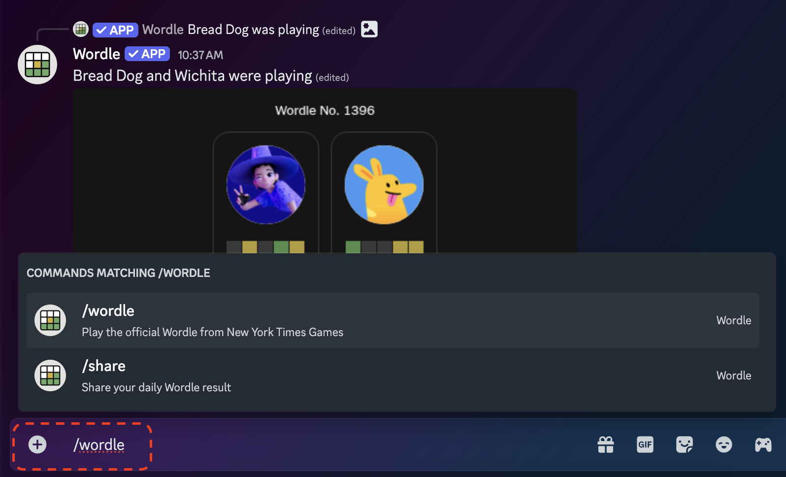 wordle on discord with slash command.png